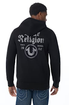 TRADE MARKED LOGO ZIP HOODIE