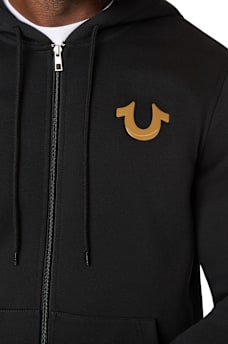 TRUE BRAND ARCHED LOGO ZIP HOODIE