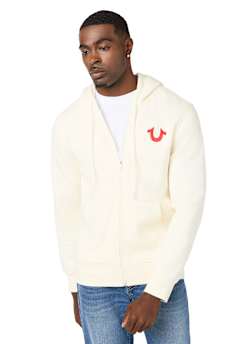 TRUE BRAND ARCHED LOGO ZIP HOODIE
