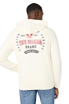 TRUE BRAND ARCHED LOGO ZIP HOODIE