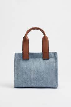 MINI DENIM LOGO TOTE BAG