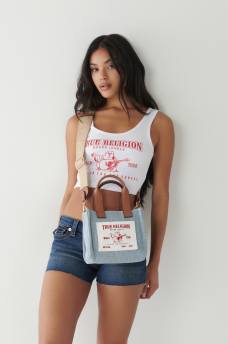 MINI DENIM LOGO TOTE BAG