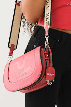 STITCHED HORSESHOE FLAP CROSSBODY BAG, image 3