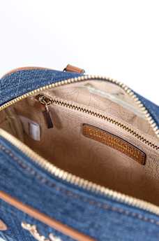 FADED LOGO DENIM SATCHEL