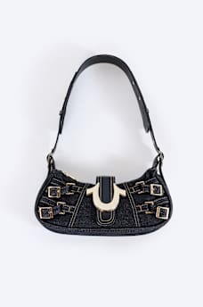 MULTI-STRAP DENIM SHOULDER BAG 