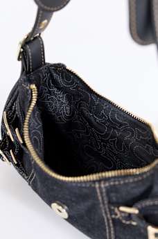 MULTI-STRAP DENIM SHOULDER BAG 