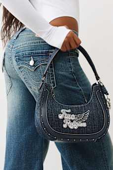 CRYSTAL WING HOBO BAG