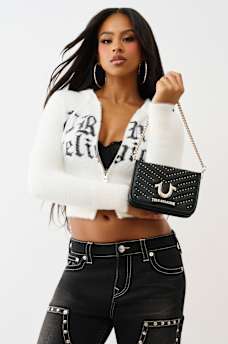 HORSESHOE STUDDED HANDBAG, image 2