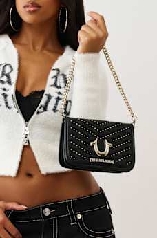 HORSESHOE STUDDED HANDBAG, image 1