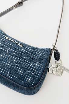 DENIM CRYSTAL SHOULDER BAG, image 4
