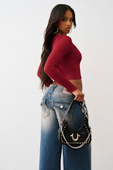 HORSESHOE STUDDED SHOULDER BAG, image 2