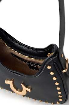 HORSESHOE STUDDED SHOULDER BAG