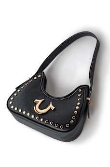 HORSESHOE STUDDED SHOULDER BAG