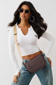 LOGO WHIP STITCH SADDLE BAG, image 2