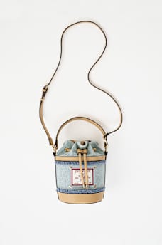 BUDDHA PATCH DENIM BUCKET BAG, image 5