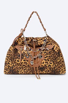 LEOPARD PRINT SOFT HOBO BAG