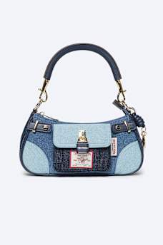 COLORBLOCK DENIM SHOULDER BAG