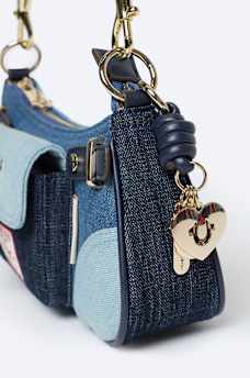 COLORBLOCK DENIM SHOULDER BAG
