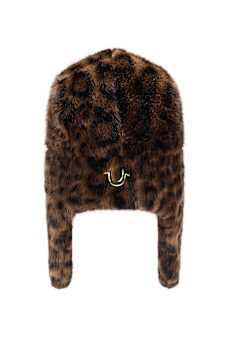 LEOPARD FAUX FUR TRAPPER