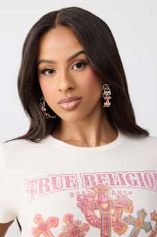 LOGO SYMBOL HOOP EARRINGS, image 3