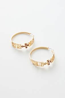 LOGO SYMBOL HOOP EARRING