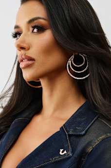 CRYSTAL HOOP EARRINGS, image 2