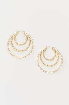 CRYSTAL HOOP EARRINGS, image 1