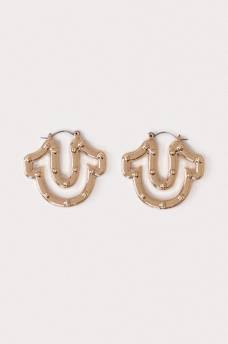LOGO HOOP EARRINGS, image 3