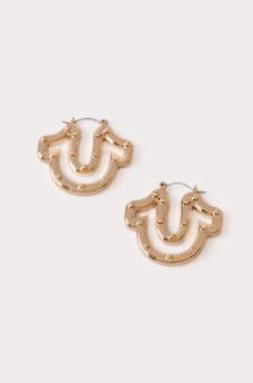 LOGO HOOP EARRINGS, image 1