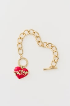 RED HEART TOGGLE BRACELET