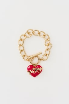 RED HEART TOGGLE BRACELET