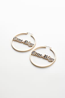 LOGO HOOP EARRINGS, image 2