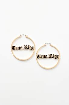 LOGO HOOP EARRINGS