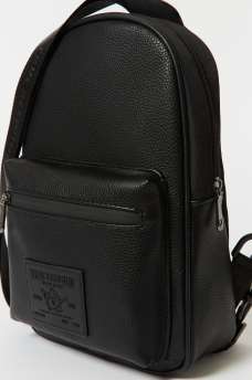 BUDDHA FAUX PEBBLE LEATHER SLING BAG, image 3