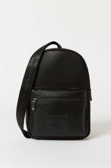 BUDDHA FAUX PEBBLE LEATHER SLING BAG, image 1