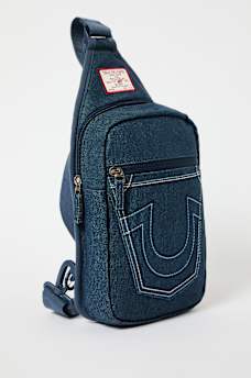 DENIM HORSESHOE SLING BAG, image 3
