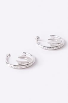 HORSESHOE HALF HOOP EARRING