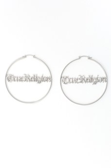 XL TRUE CRYSTAL HOOP EARRINGS