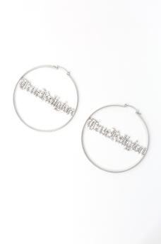XL TRUE CRYSTAL HOOP EARRINGS