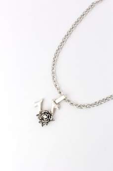 COLLIER &Agrave; FER &Agrave; CHEVAL ET ROSE