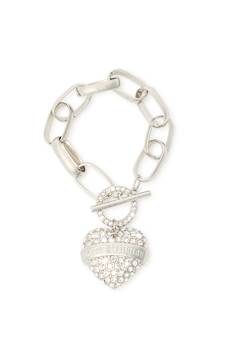 CRYSTAL TOGGLE HEART BRACELET