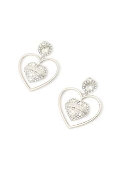 CRYSTAL HEART EARRINGS