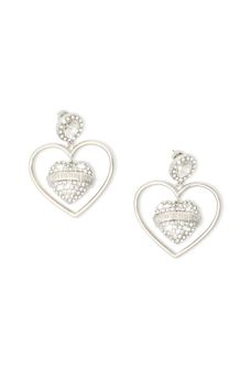 CRYSTAL HEART EARRINGS