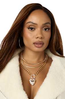 CRYSTAL HEART CHAIN NECKLACE