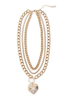 CRYSTAL HEART CHAIN NECKLACE