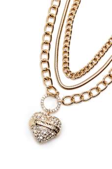 CRYSTAL HEART CHAIN NECKLACE
