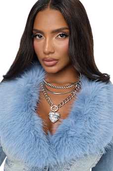 CRYSTAL HEART CHAIN NECKLACE