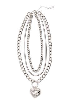 CRYSTAL HEART CHAIN NECKLACE