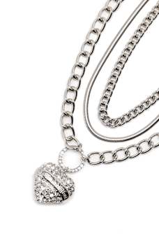 CRYSTAL HEART CHAIN NECKLACE