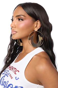 XL HORSESHOE HOOP EARRING